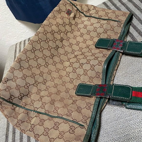 Gucci Beige/Ebony GG Canvas Diaper Bag Tote Bag - Picture 4 of 16